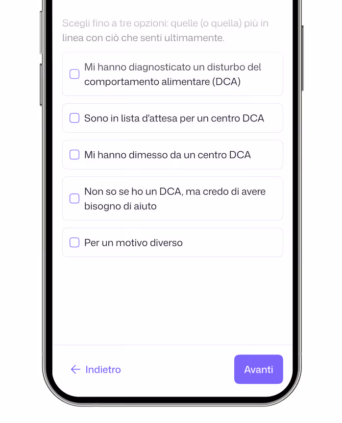 Rispondi al questionario DCA
