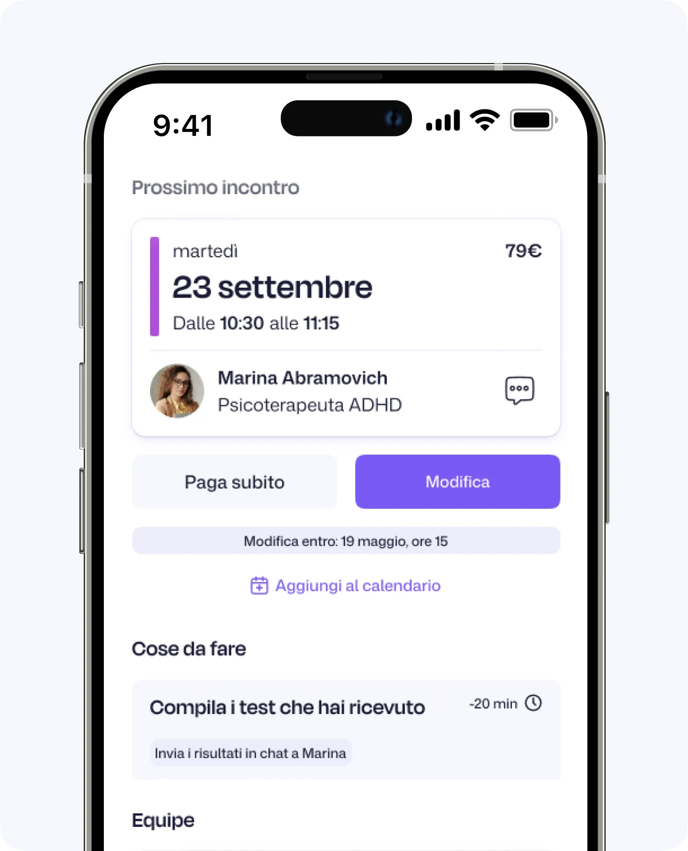 Incontra uno psicologo per diagnosi ADHD