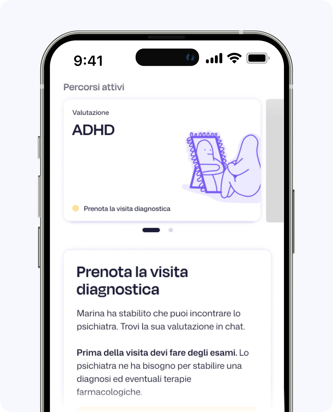 Incontra uno psichiatra per diagnosi ADHD
