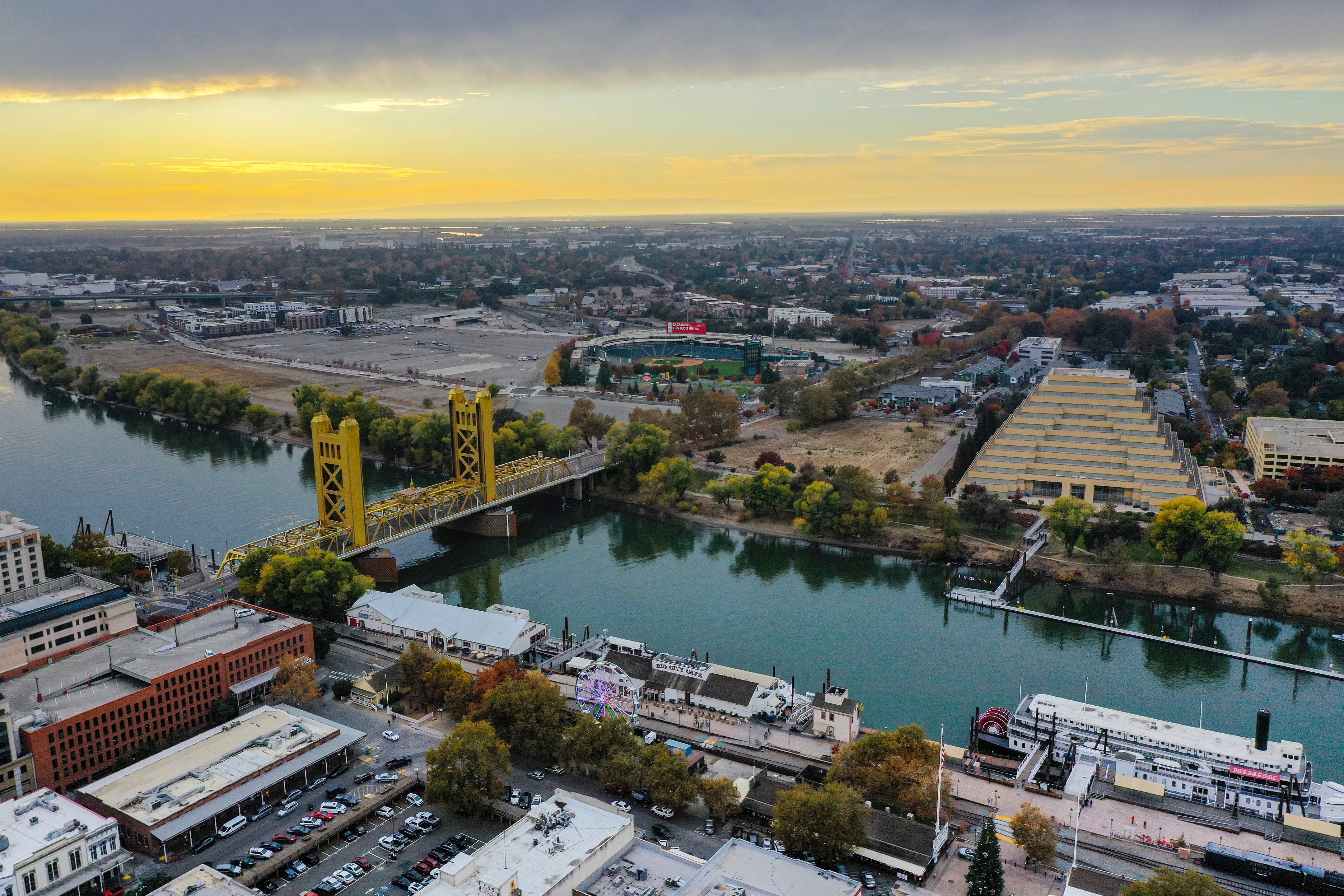 Air view of west sacramento