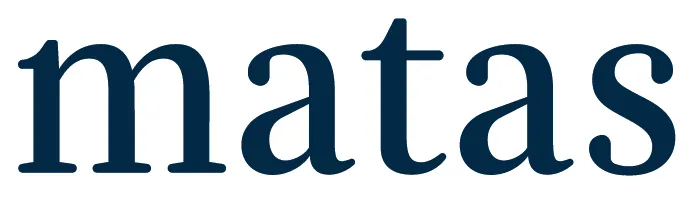 Matas logo - matas skrevet ud i mørkeblå