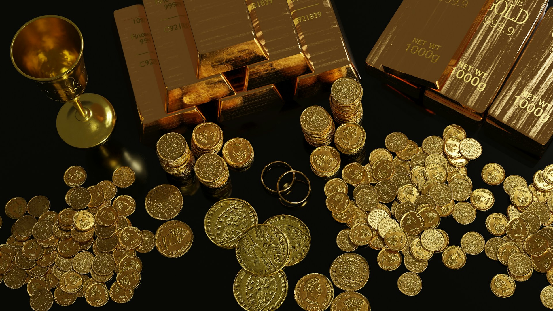 A variety of gold products