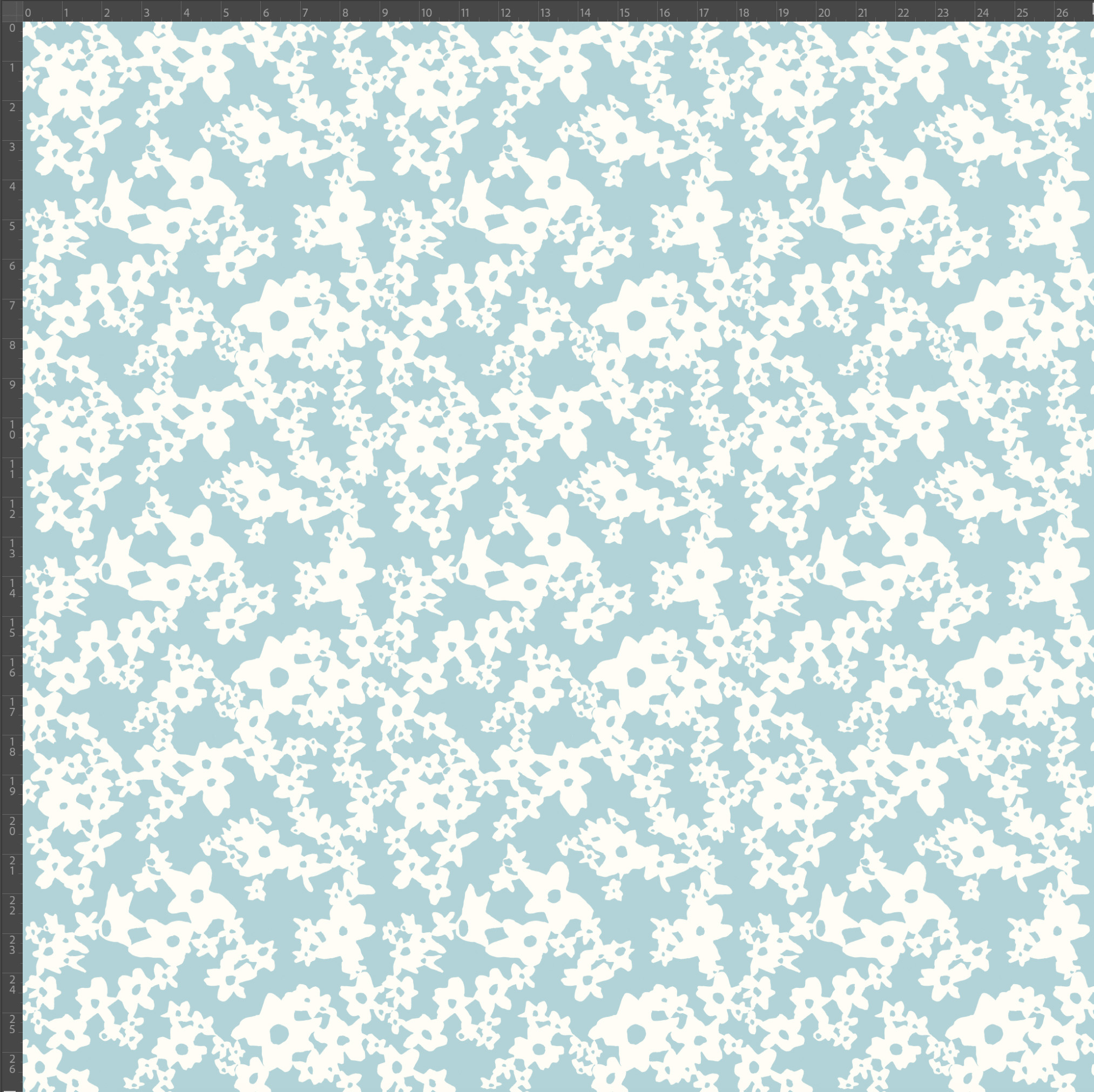 Ditzy Floral Pale Blue on Oyster
