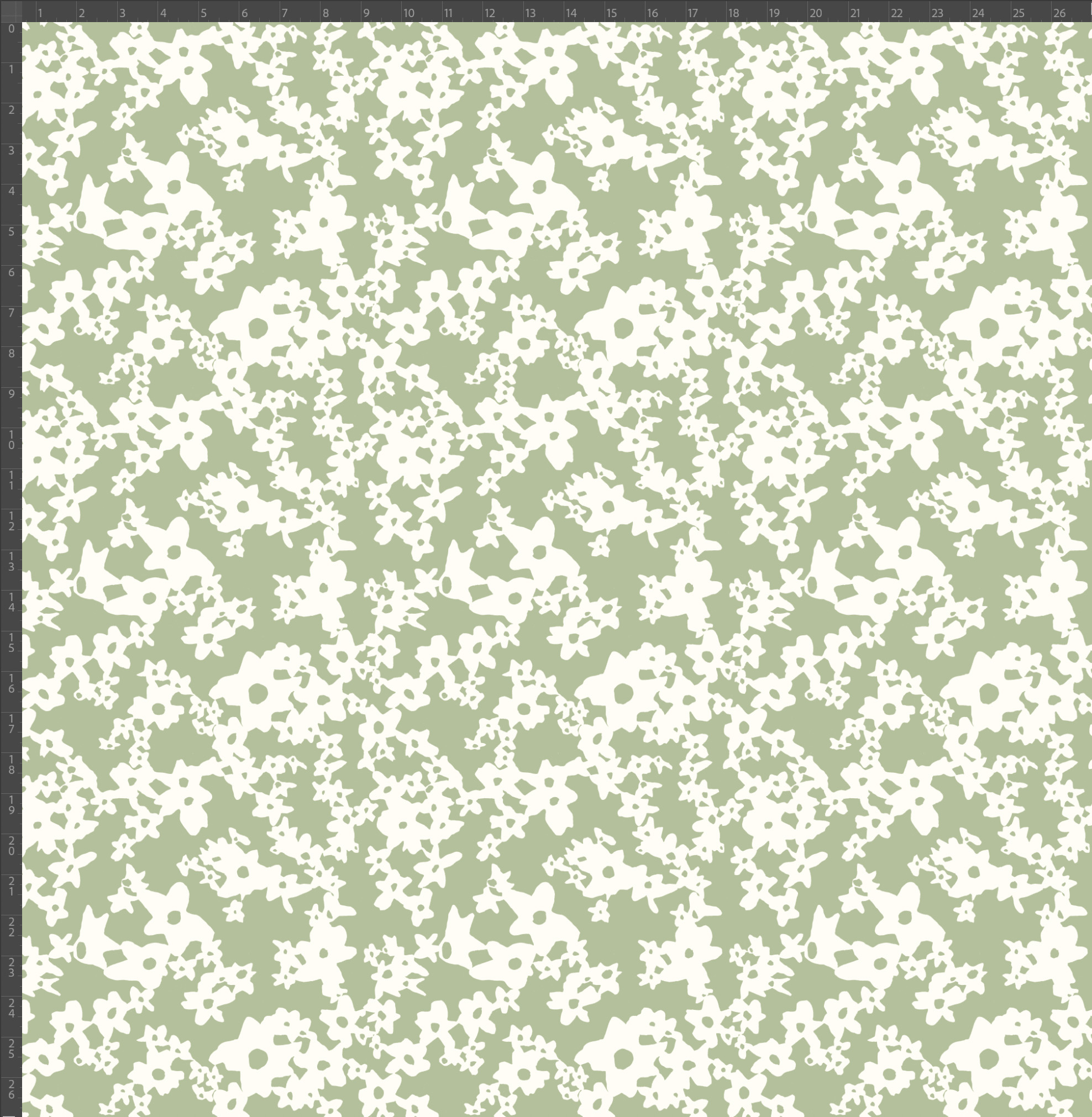 Ditzy Floral Sage on Oyster