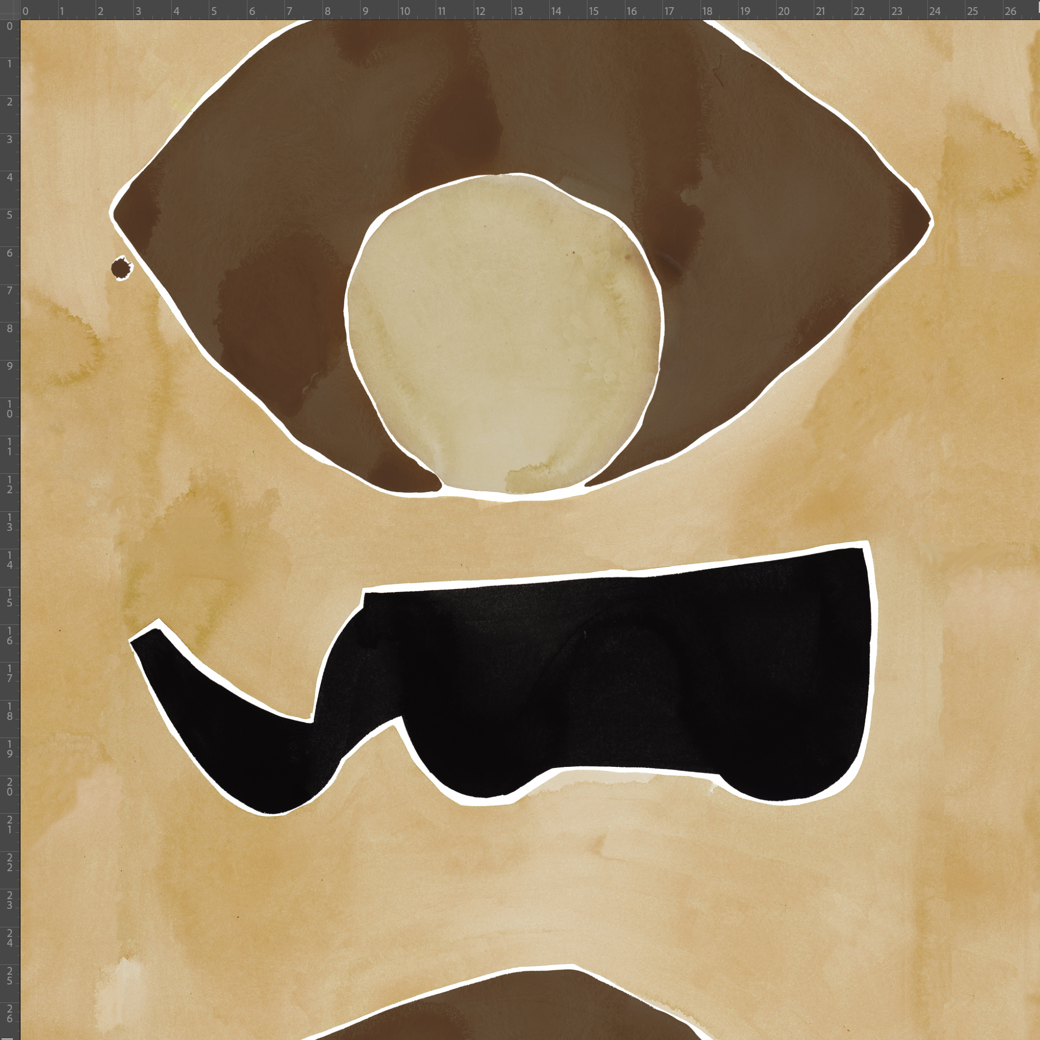 Chocolate on Goldenrod Moon Over River