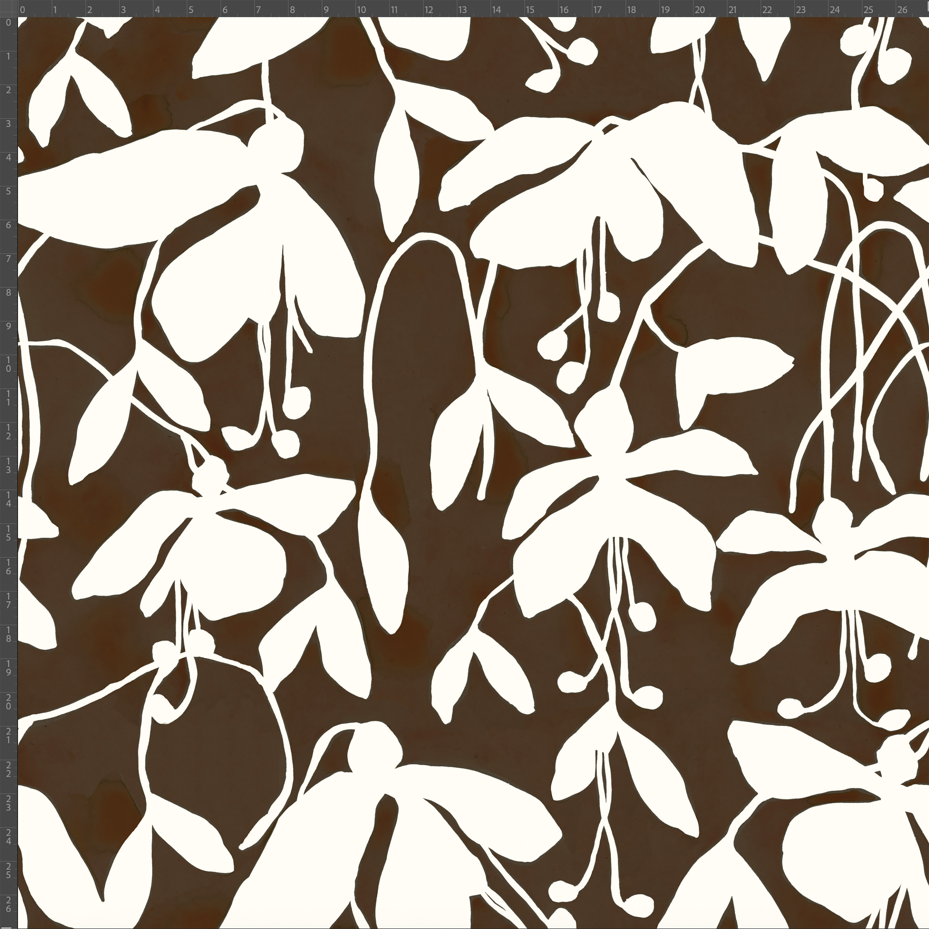 Chocolate on Oyster Fuchsia