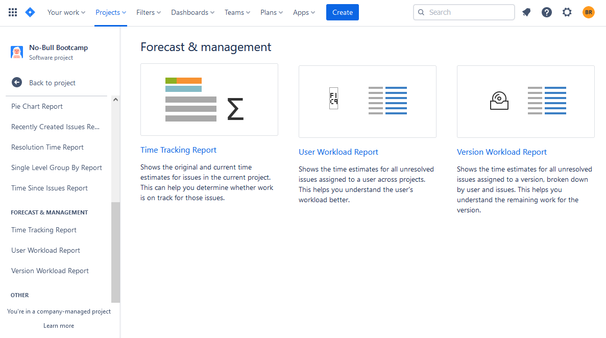 Jira Forecast and Management Reports