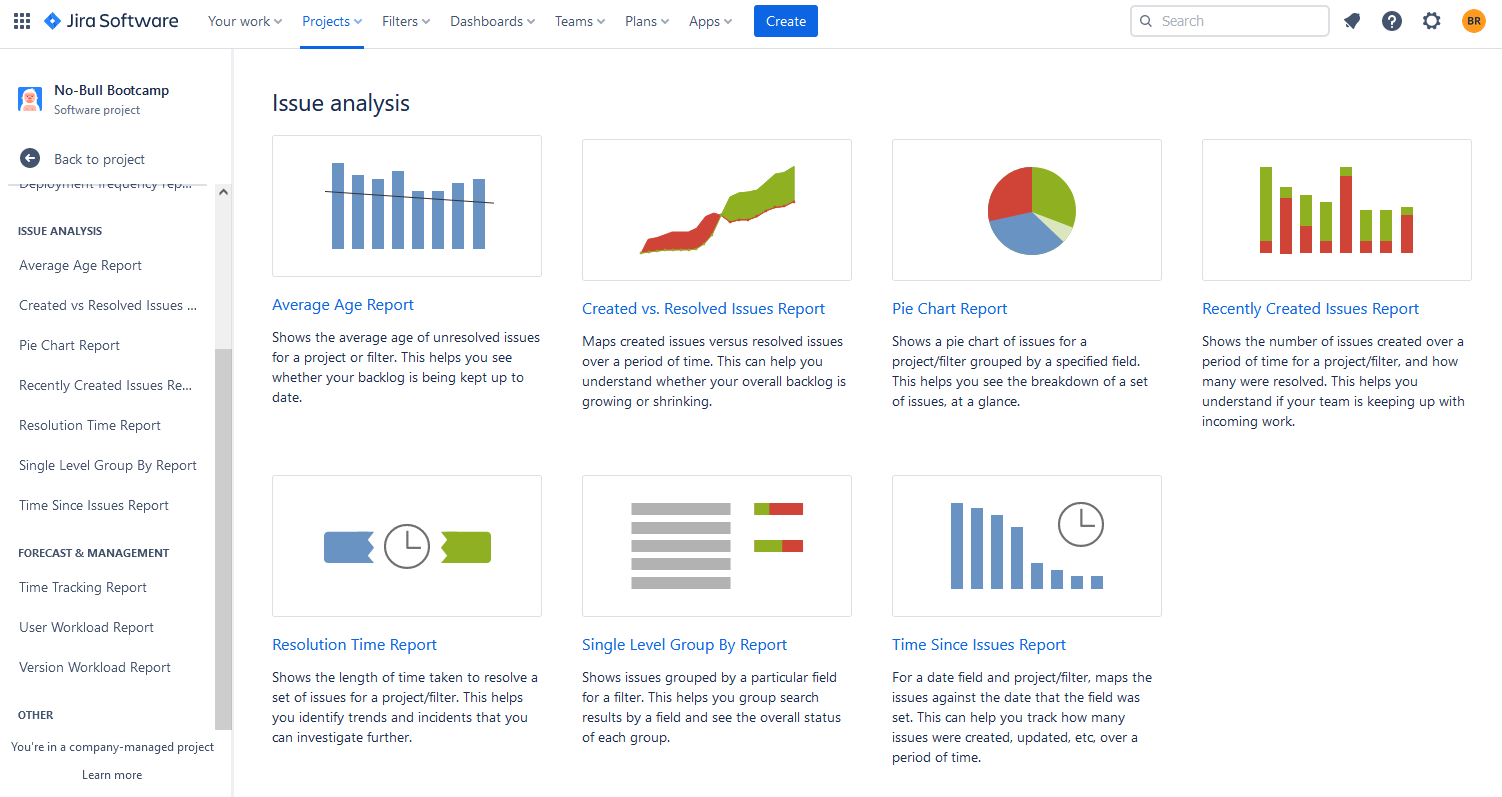 Jira Issue Analysis Reports