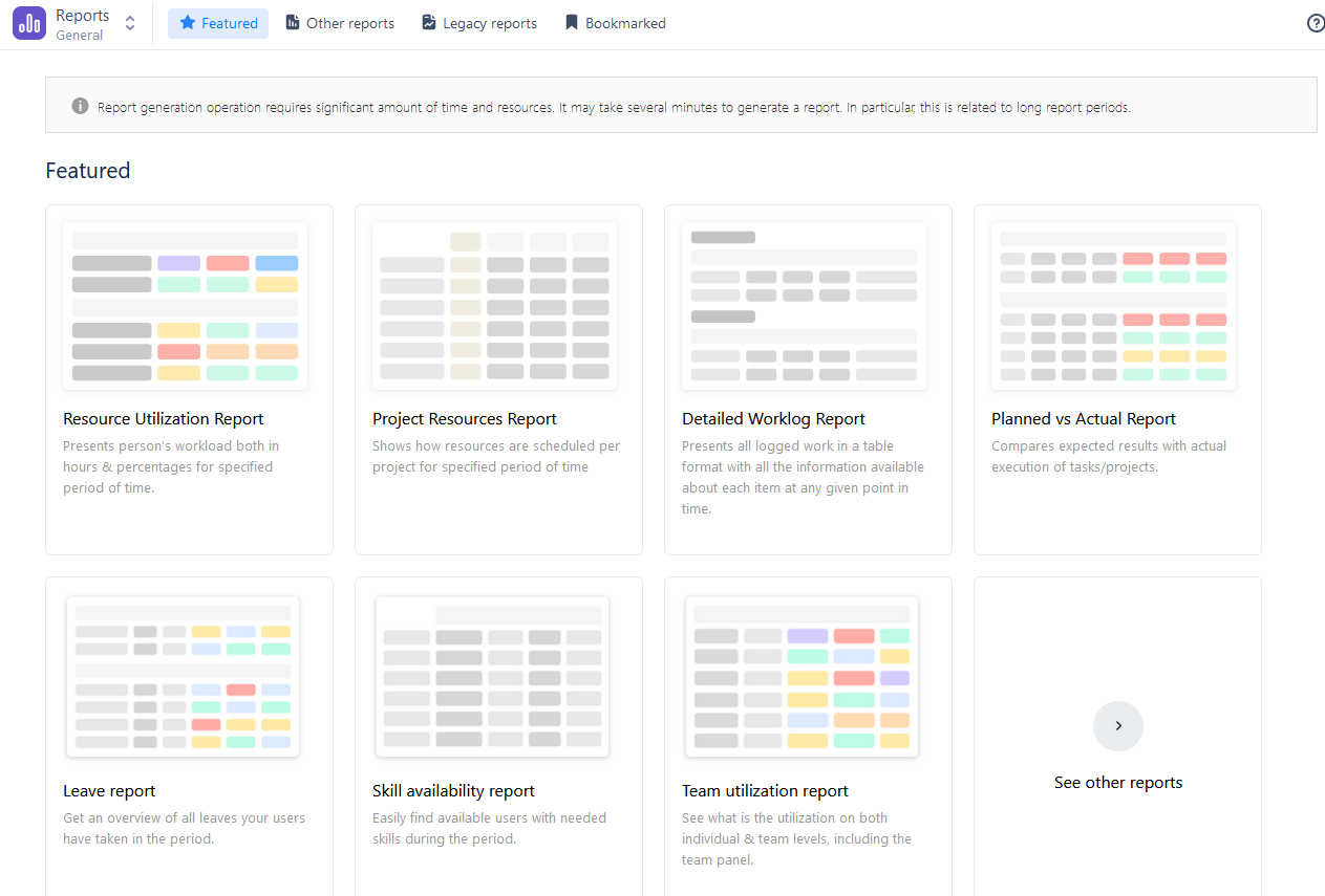 ActivityTimeline Reports