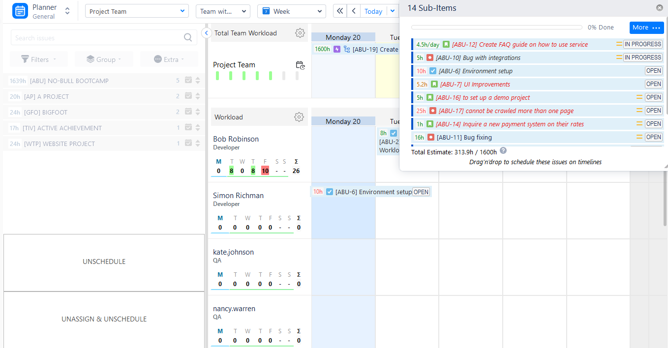 Team and User Timelines in ActivityTimeline