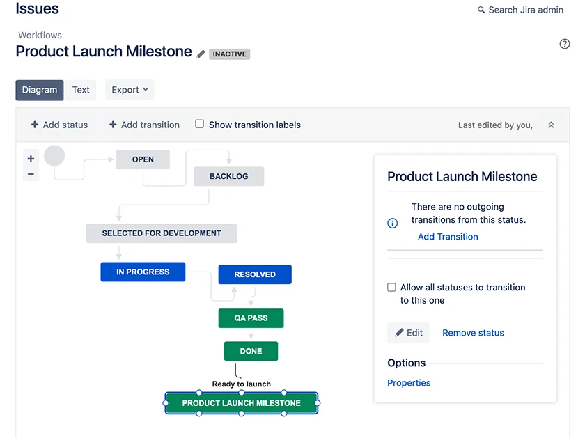 Create a custom Jira workflow status