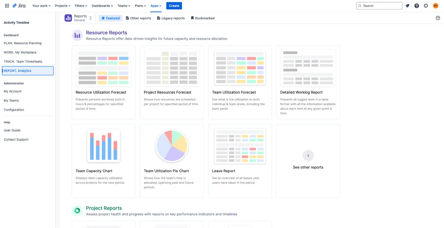 Reports ActivityTimeline