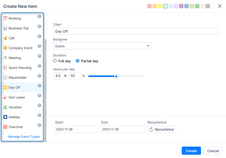 Custom Events in ActivityTimeline