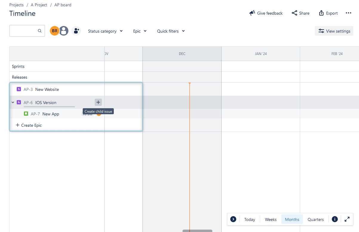 Adding Issues to Jira Epic