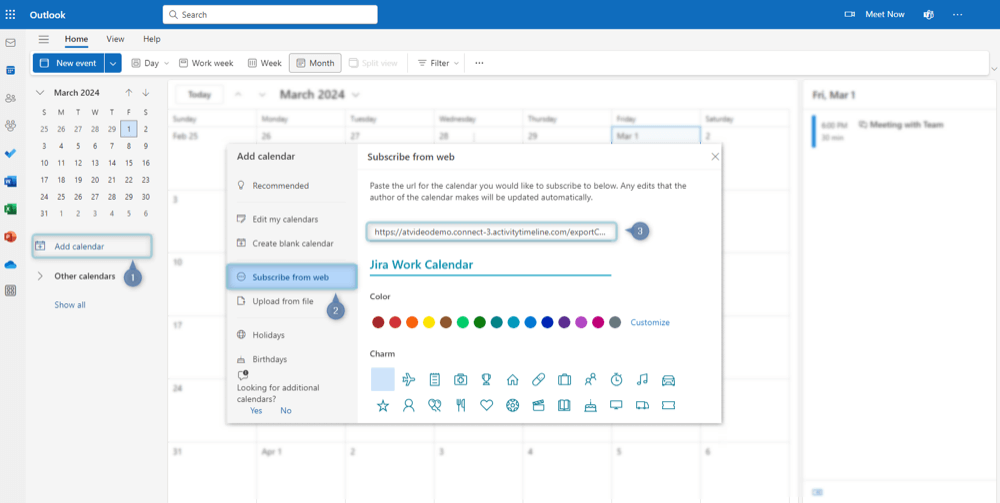 Jira Integration process in Outlook