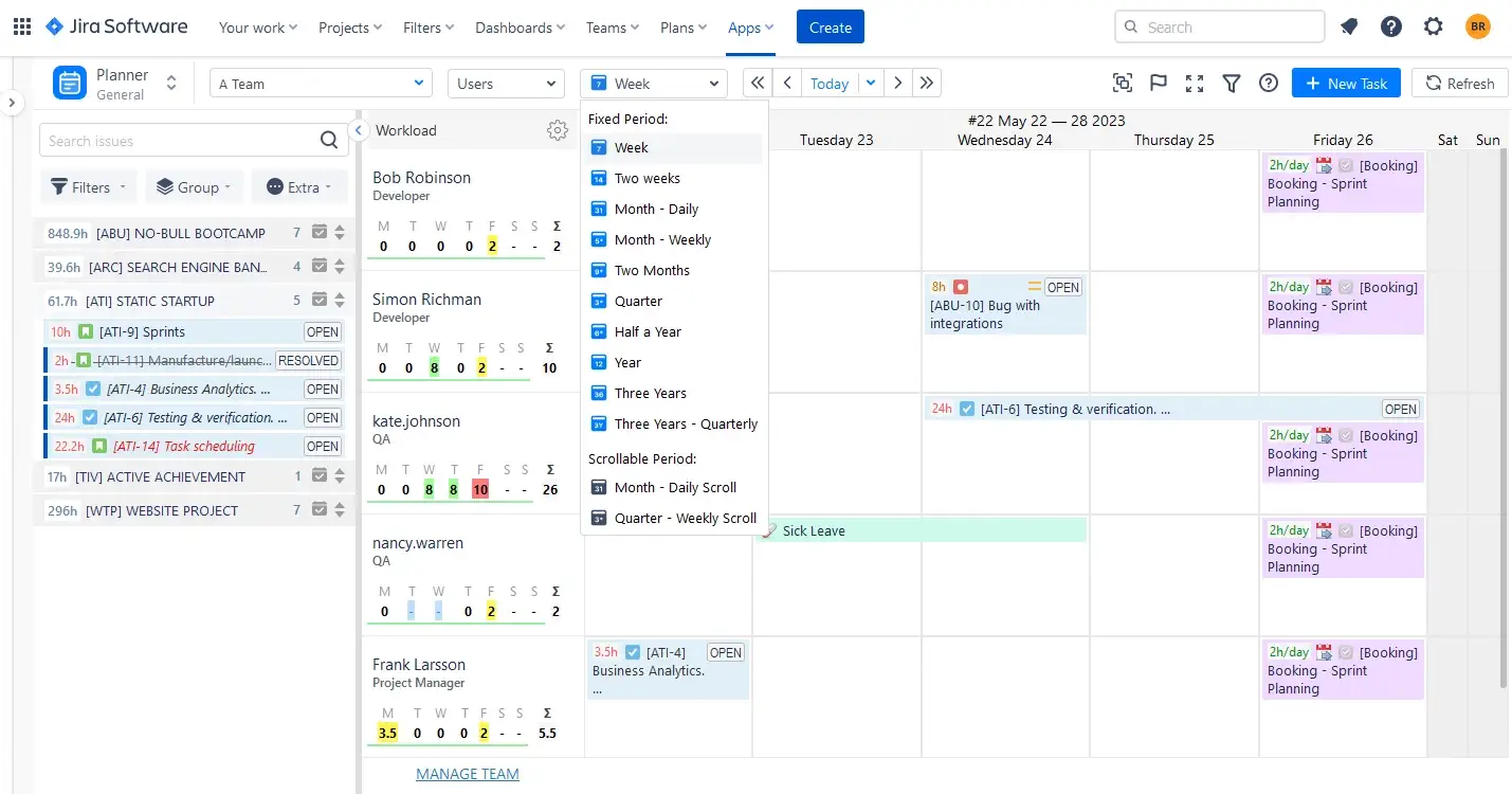 Dashboard Planning with ActivityTimeline