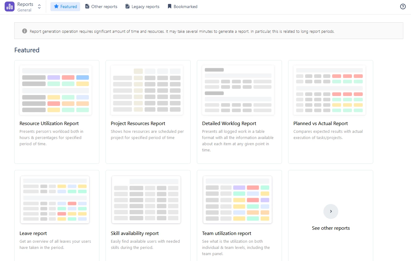 ActivityTimeline’s Reports