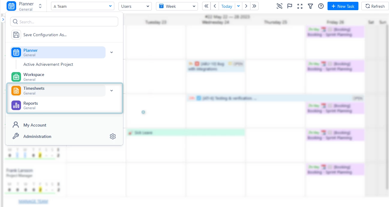 Timesheets Generation in ActivityTimeline