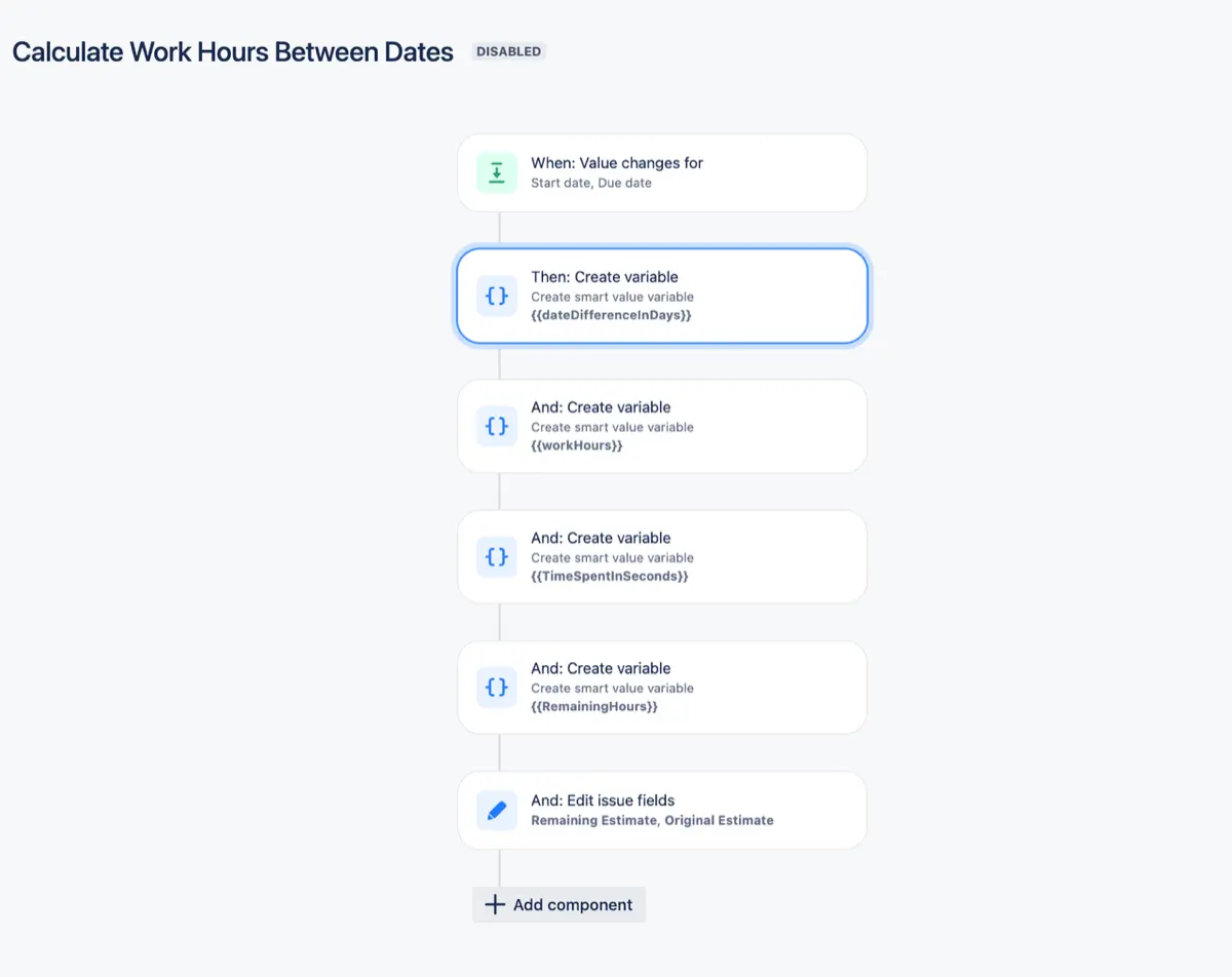 Calculate work hours between dates to auto-estimate tasks 