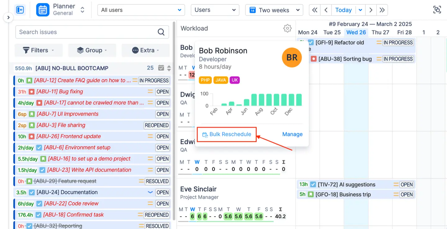 How to Bulk Reschedule in ActivityTimeline