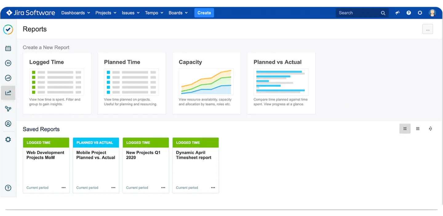 Reports in Tempo Timesheets