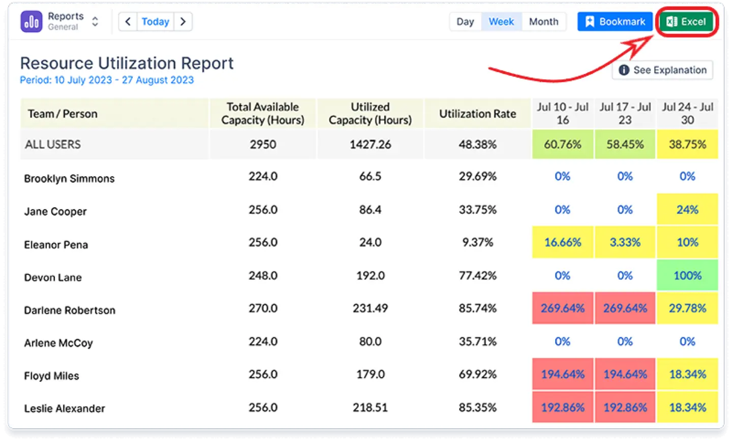 Export a report from Jira to Excel