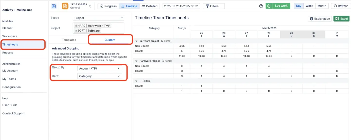 Worklog attributes help control timesheets consistency