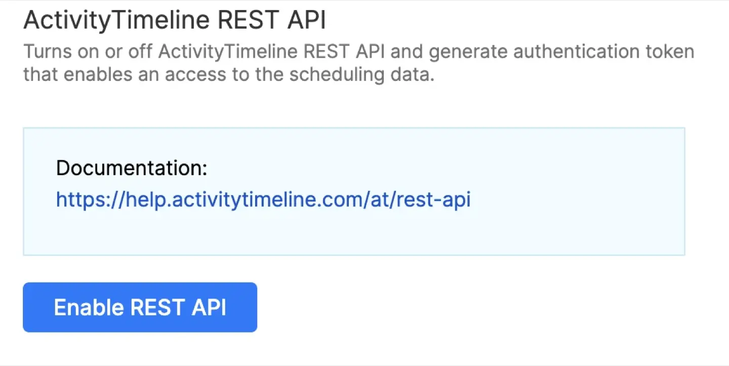 ActivityTimeline REST API