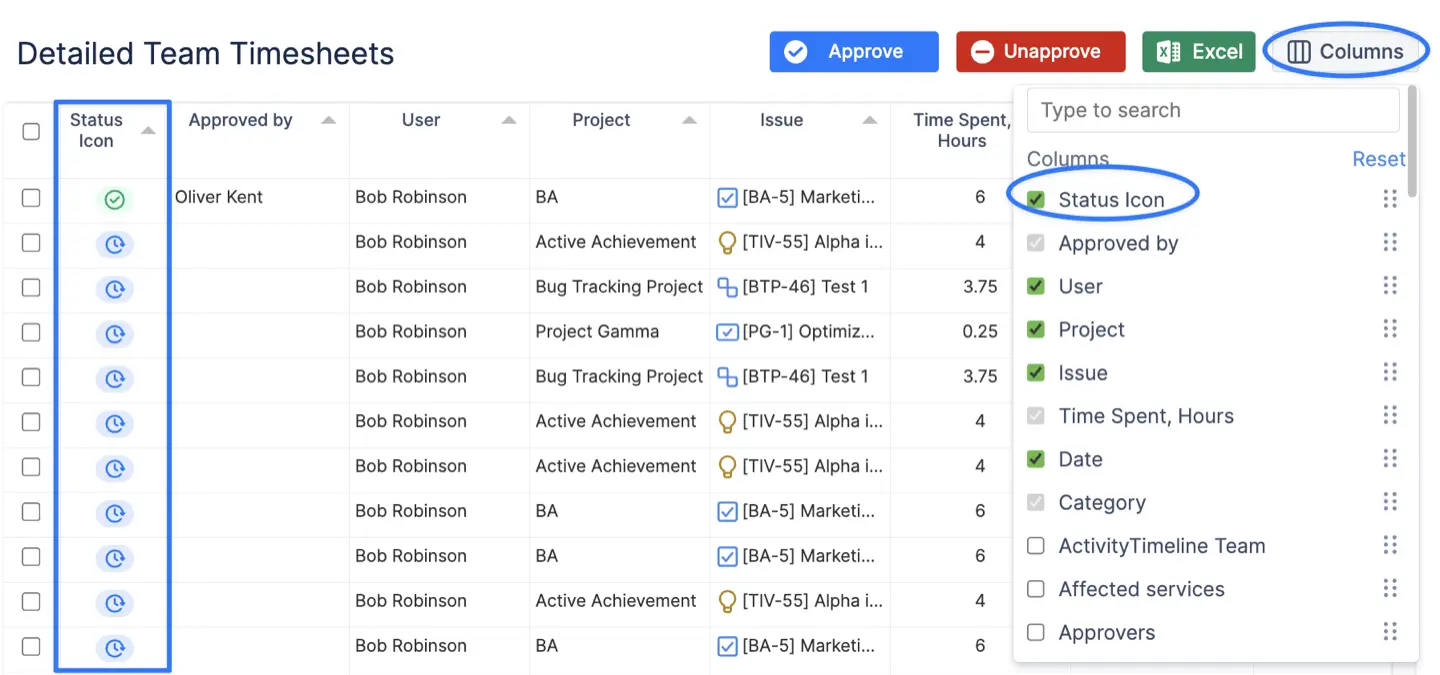 Approval Status Icons