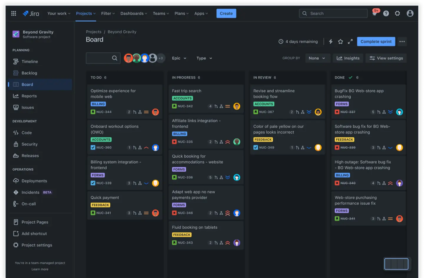 Jira task management