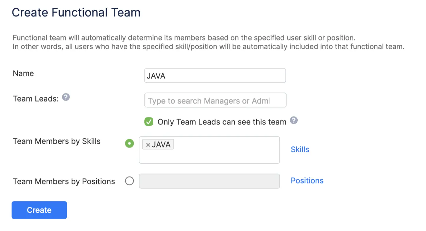 Create a Functional Team