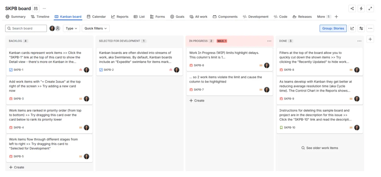 Jira project boards