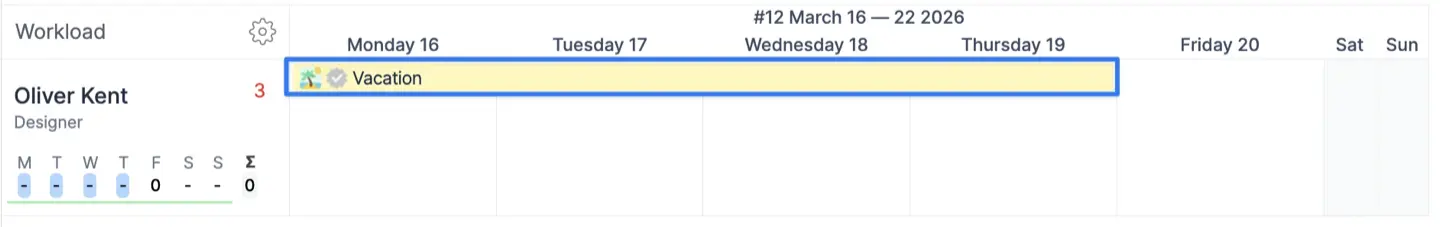 Leave management and custom events