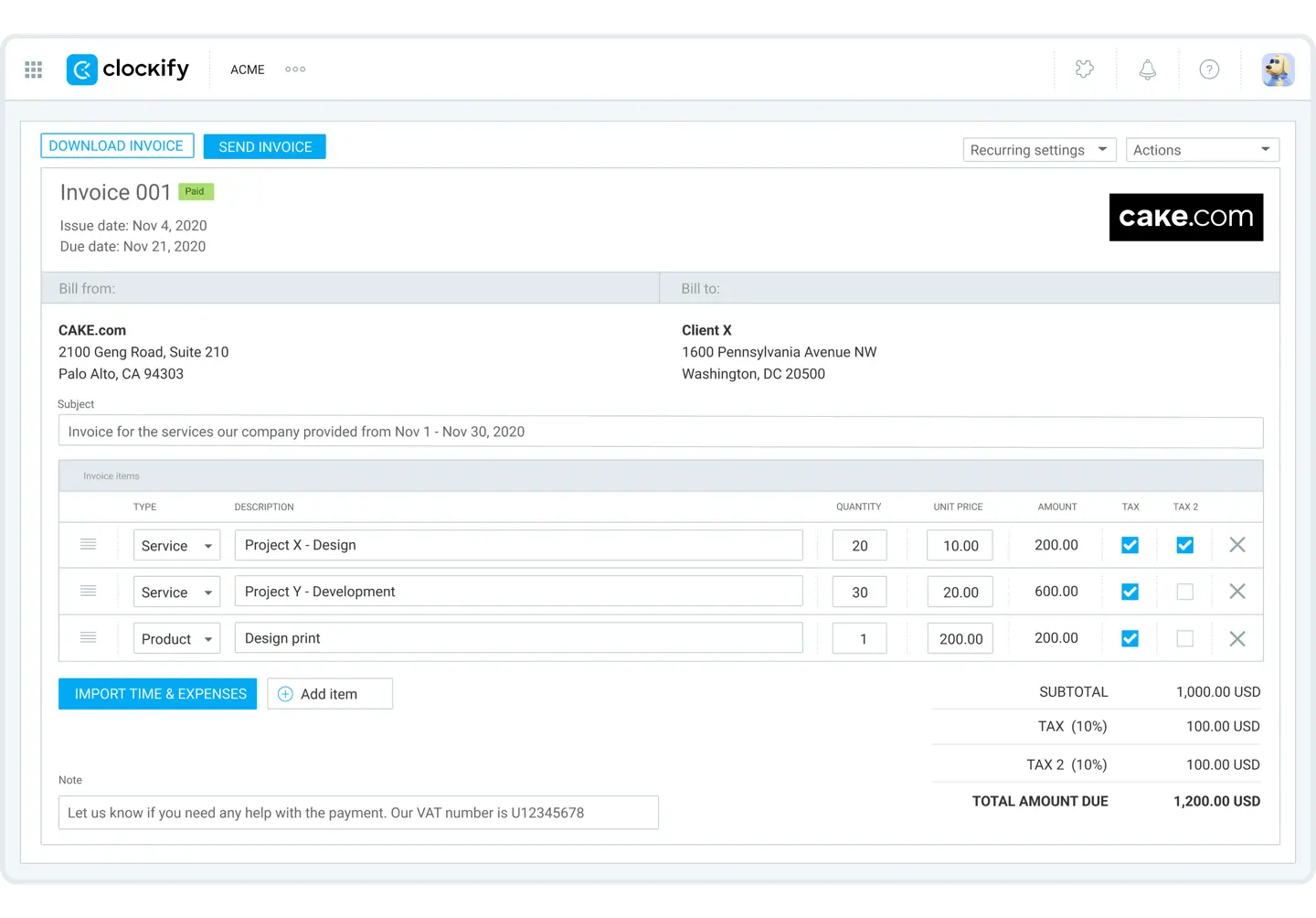 Toggl Track timer started from a Jira issue, next to a Toggl project forecast.