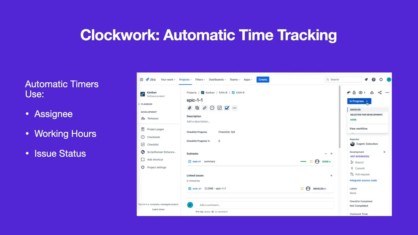 Clockwork automatic tracking.