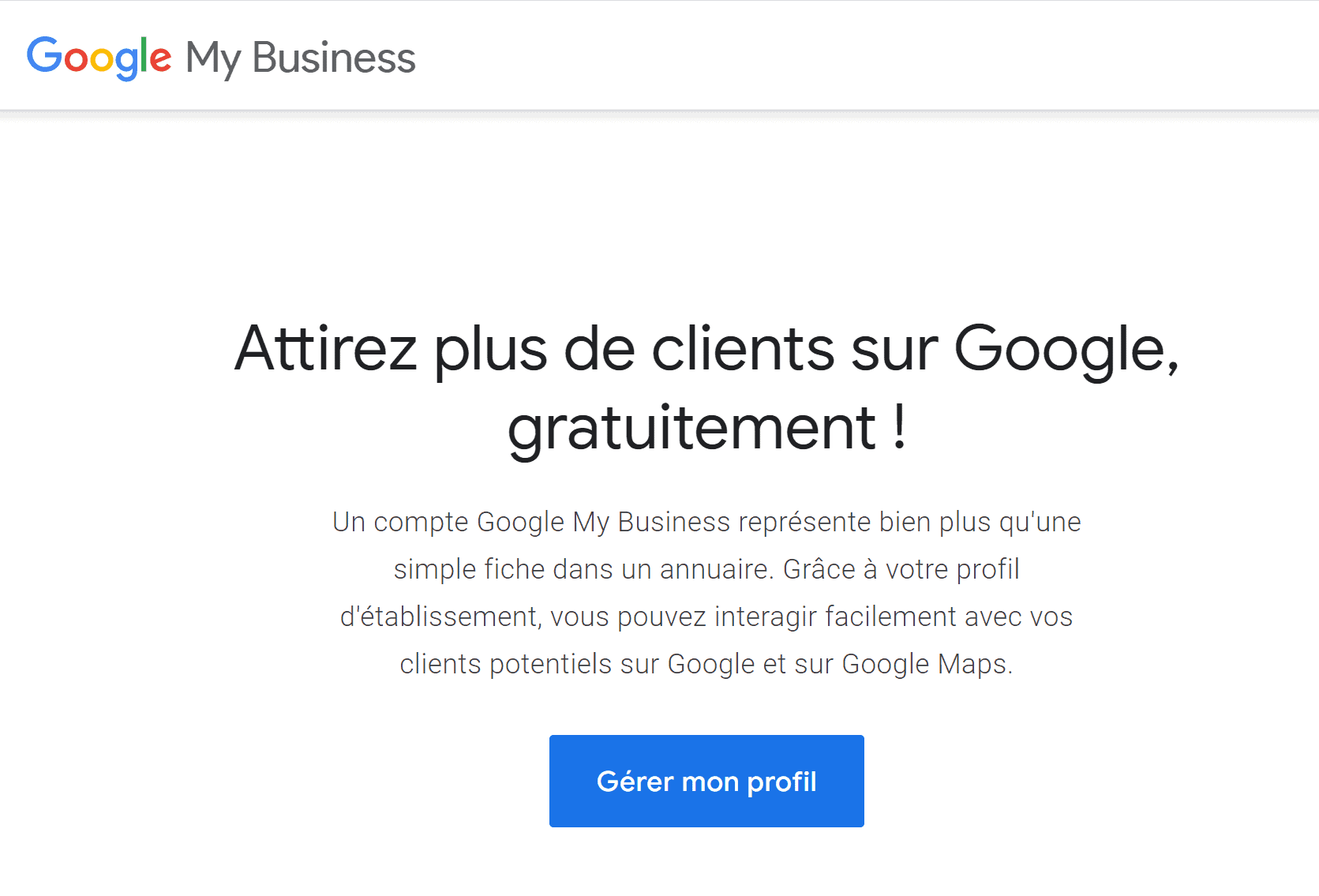 Google My Business : pour attirer des clients au Luxembourg, en Suisse, au Québec et partout où le français est une langue parlée.