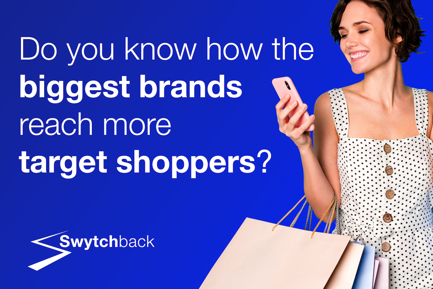 Shopper on her phone