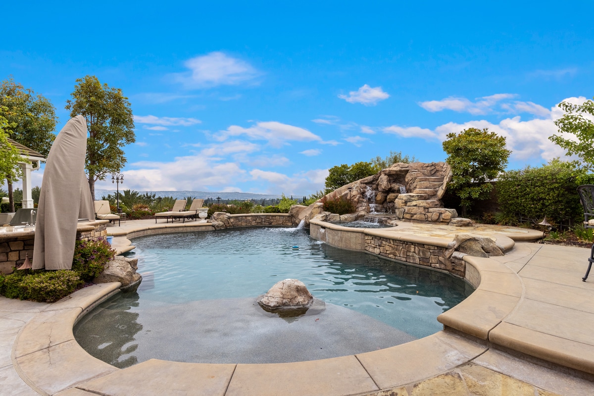 Resort style pool overlooking endless views