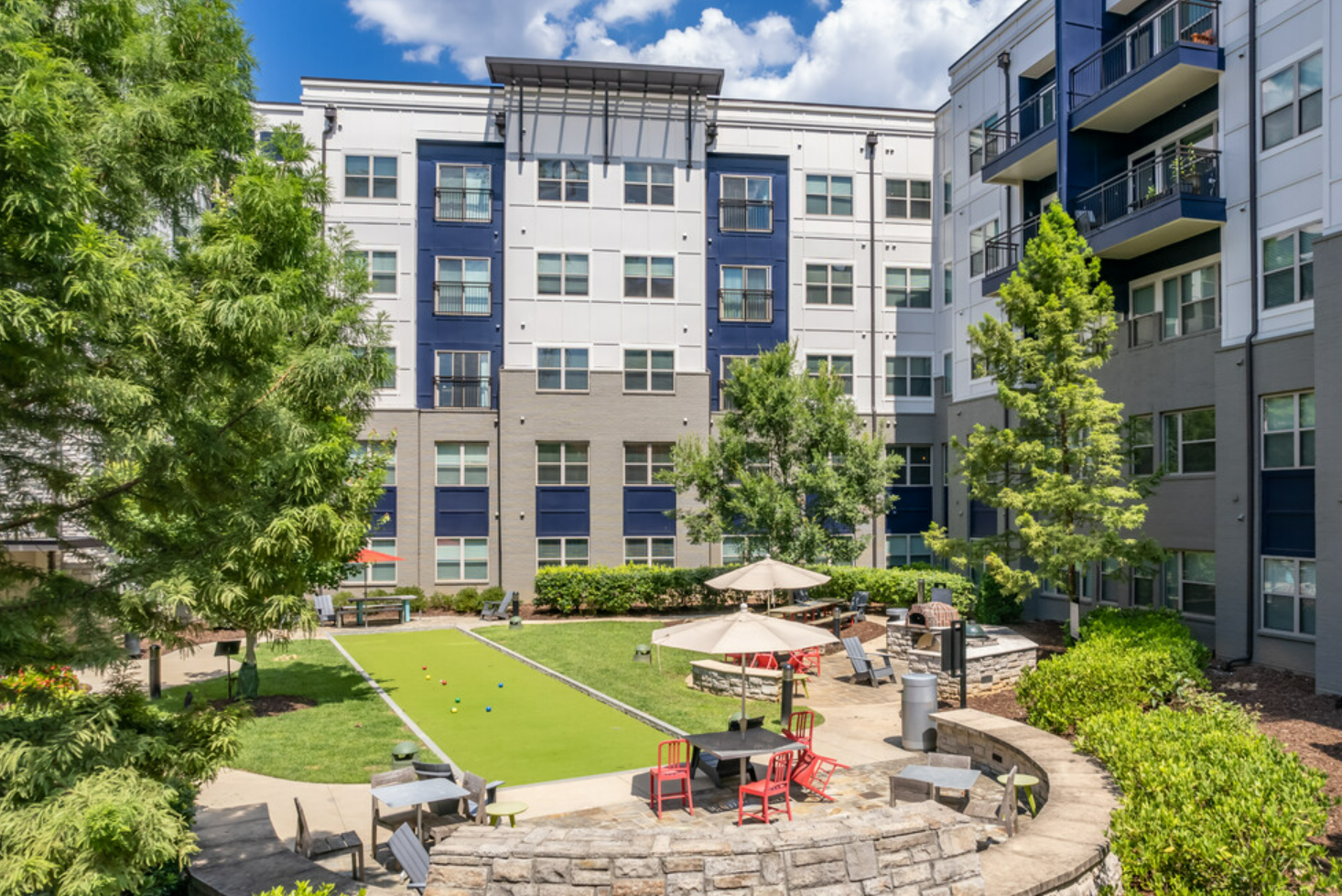 The BeltLine courtyard at Ayla on Krog