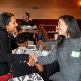 Networking at a past showcase