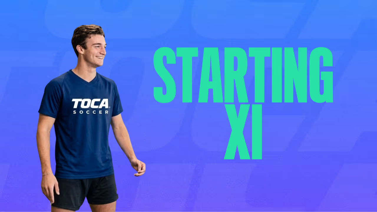 TOCA player smiling on Generations Cup Starting XI category card for born 1992–2007