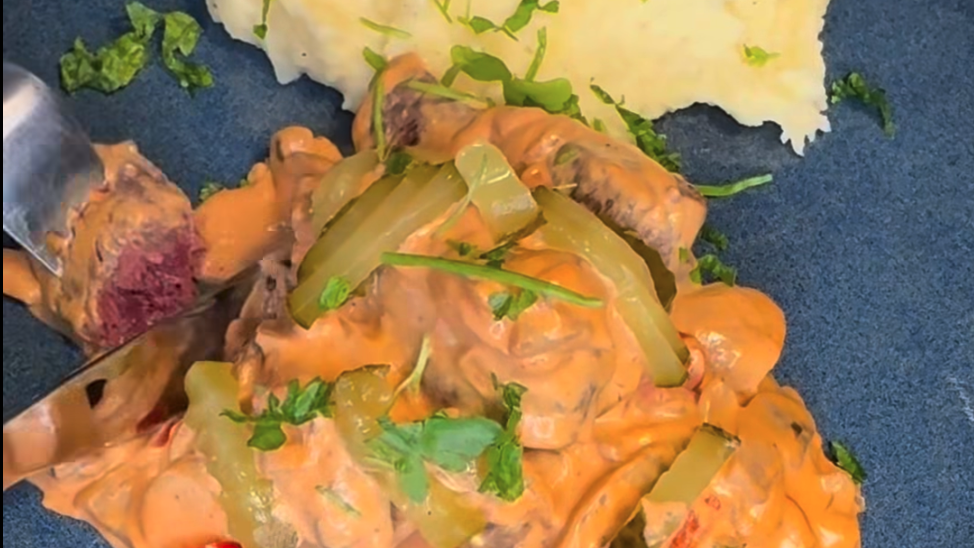 Hval Stroganoff ala RealChefPaul