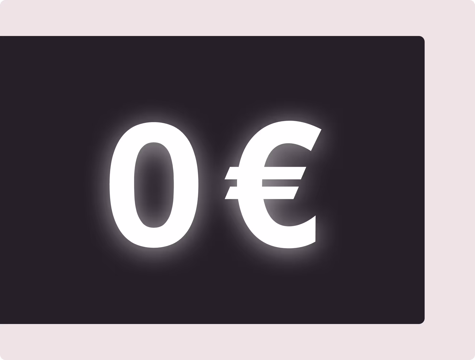 Eine Grafik die 0 EURO anzeigt.