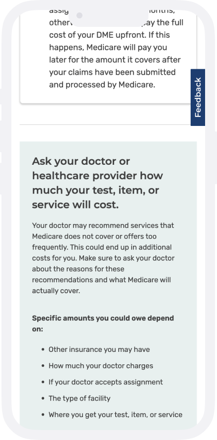 Mobile device with a disclaimer