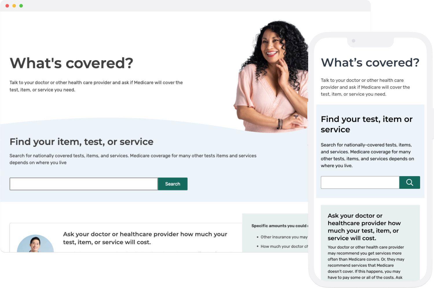 What's covered webpage