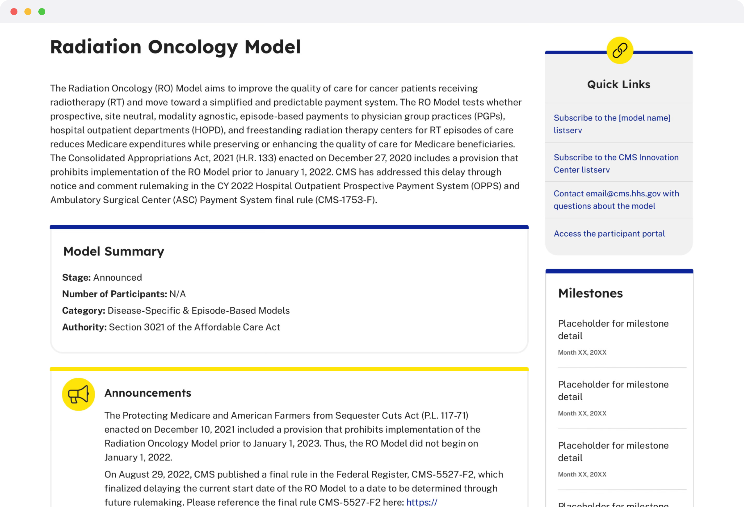 Search page on CMMI website