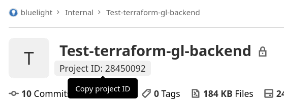 Terraform project backend