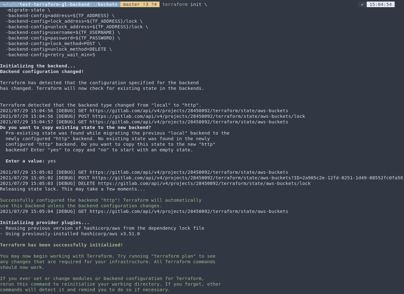 Terraform local state example