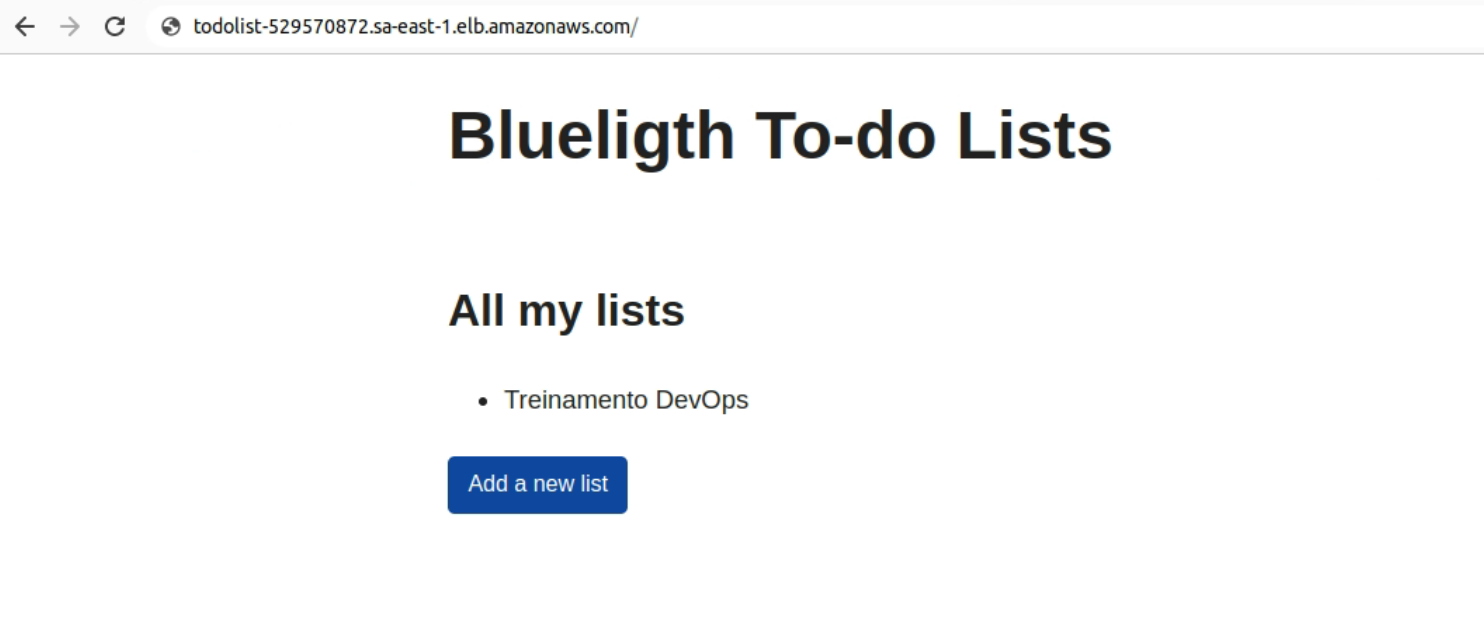 AWS ECS TODOLIST For Bluelight Account