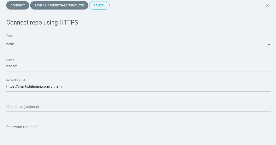 Connect Repository using HTTPS